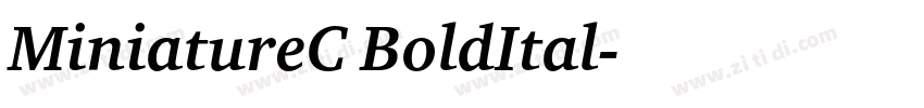 MiniatureC BoldItal字体转换